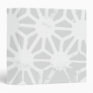 Pale grey geometric pattern binder
