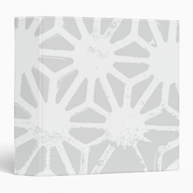 Pale grey geometric pattern binder (Front/Spine)