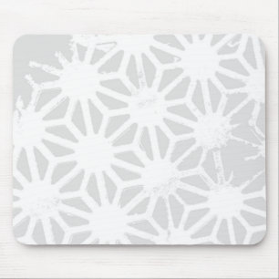 Pale grey geometric pattern mouse pad