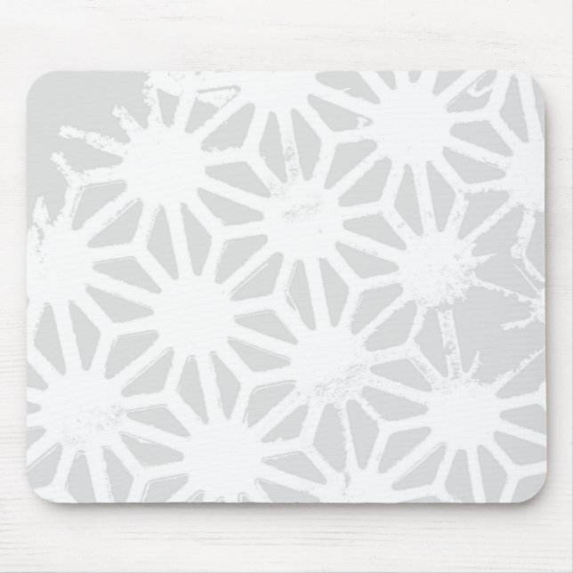Pale grey geometric pattern mouse pad (Front)