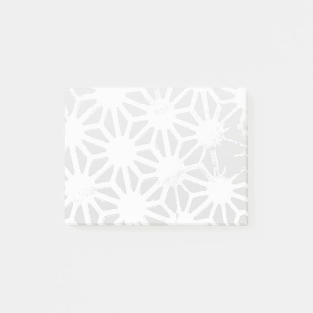 Pale grey geometric pattern post-it notes (Front)