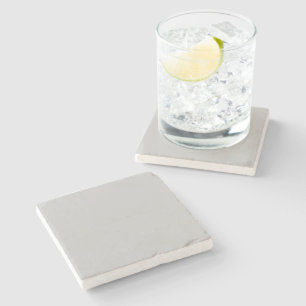 Pale Grey Geometric Pattern - Summer Decor Stone Coaster