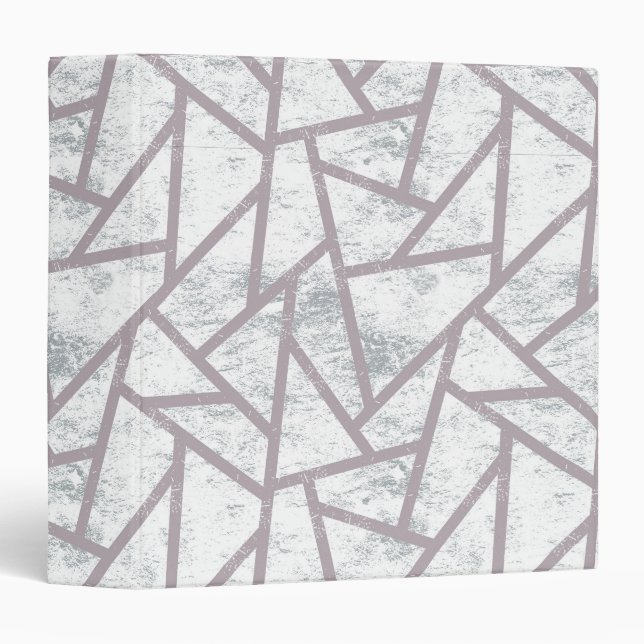 Pale grey mosaic pattern binder (Front/Spine)