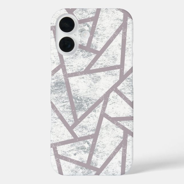 Pale grey mosaic pattern Case-Mate iPhone case (Back)