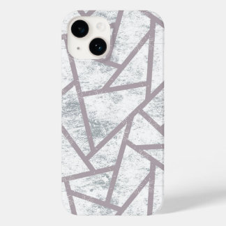 Pale grey mosaic pattern Case-Mate iPhone 14 case