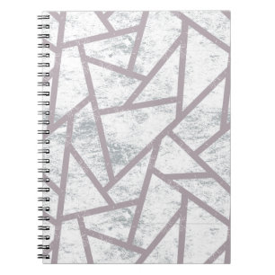 Pale grey mosaic pattern notebook