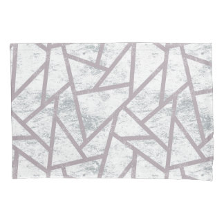 Pale grey mosaic pattern pillowcase