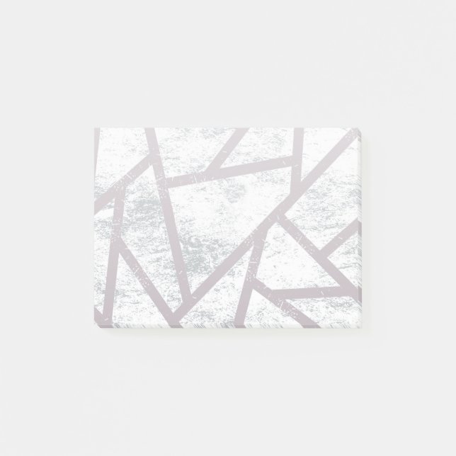 Pale grey mosaic pattern post-it notes (Front)