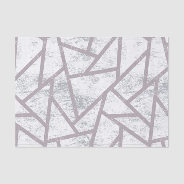 Pale grey mosaic pattern tissue paper (Front)