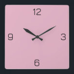 Pale Grey Raspberry E6B0C4 - Option to Add Name Square Wall Clock<br><div class="desc">Add a name, initials or some text, or keep the colour alone. Colour coordinates with other items in the store based on the name and the HEX code (six-digit hex triplet) shown. Use this code to mix, match and customize any other item to go with this, or to add to...</div>