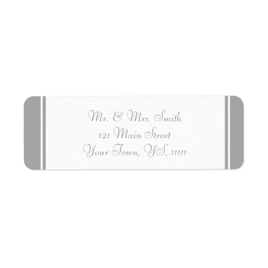 Pale Grey Return Address Return Address Label