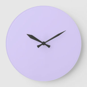Pale Lavender Solid Colour Large Clock