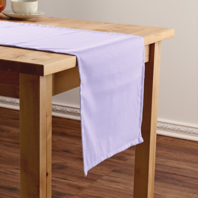 Pale Lavender Solid Colour Short Table Runner (In Situ)