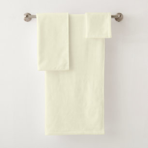 Pale Lemon Yellow Bath Towel Set