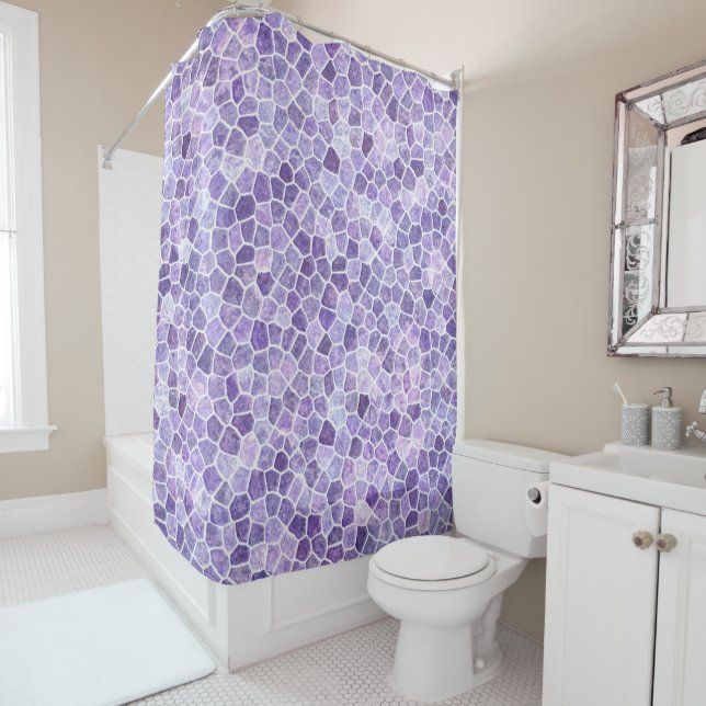 Pale Lilac And Purple Cobbled Patchwork Terrazo Pa (In Situ)