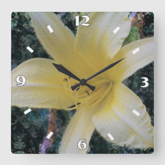 pale lily wall clock