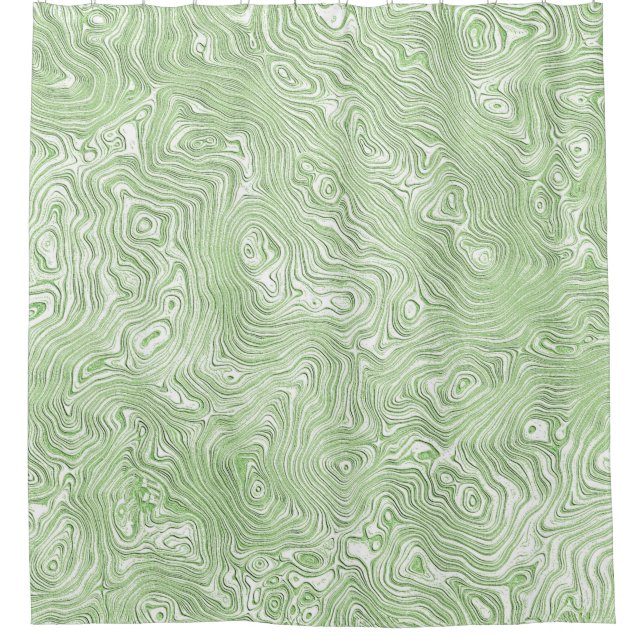 Pale Lime Green Abstract Moiré Rippled Pattern (Front)