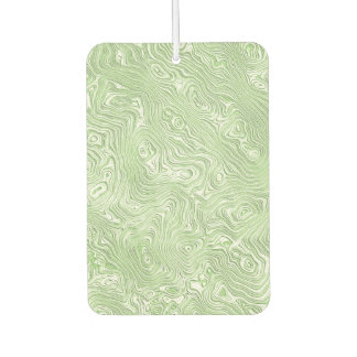 Pale Lime Green Abstract Moiré Rippled Pattern Air Freshener