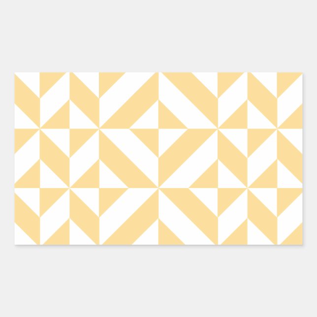 Pale Melon Geometric Deco Cube Pattern Sticker (Front)