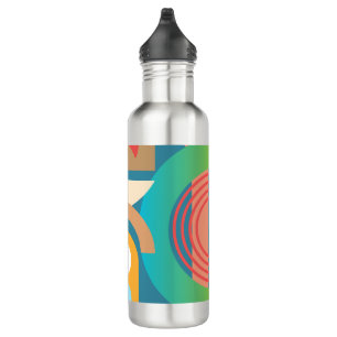 Pale Minimalist Abstract Geometric Shapes  710 Ml Water Bottle
