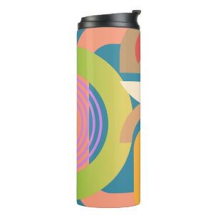 Pale Minimalist Abstract Geometric Shapes  Thermal Tumbler