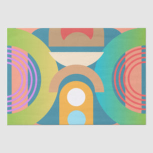 Pale Minimalist Abstract Geometric Shapes Tissue Paper