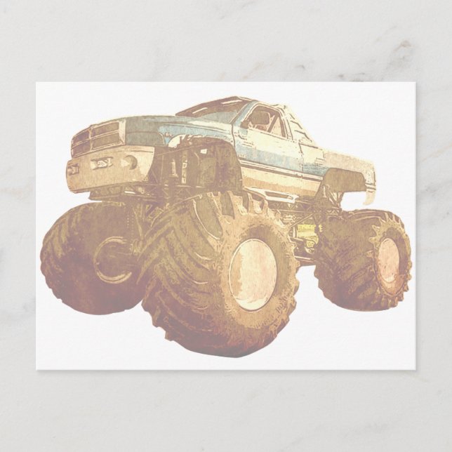 Pale Monster Truck Postcard (Front)