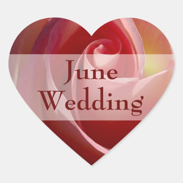 Pale Moon Rose - Month or Season Wedding Sticker (Front)