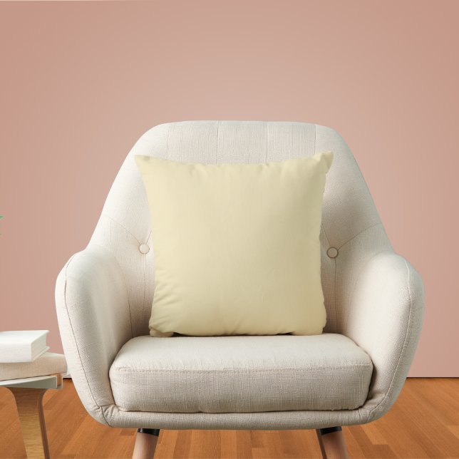 Pale Moon Solid Colour  Throw Pillow (Creator Uploaded)