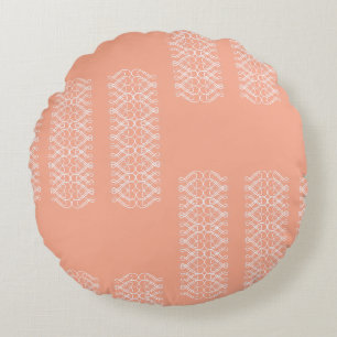 Pale Orange Round Pillow