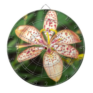 Pale orange spotted Blackberry lily Dartboard
