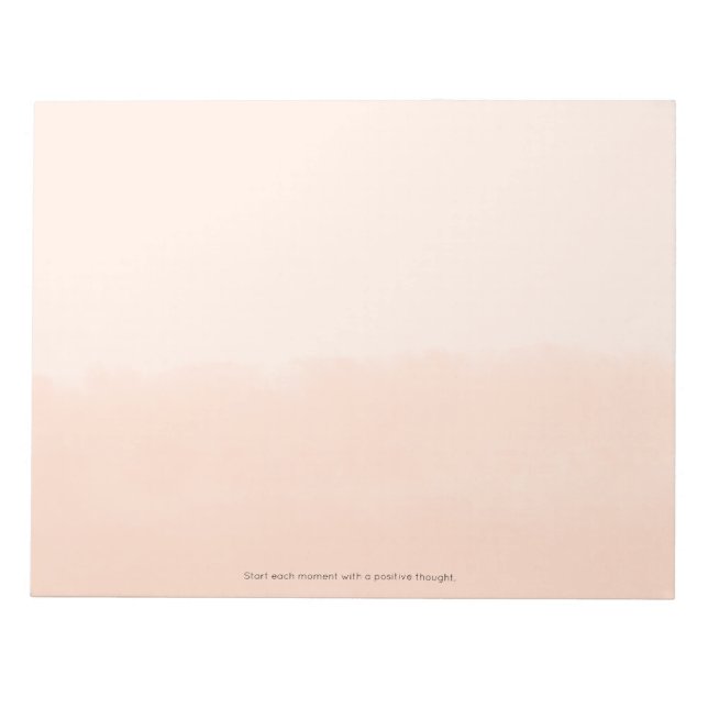 Pale Orange Watercolor Abstract Notepad (Front)