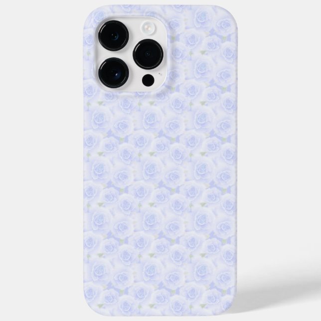 PALE PASTEL BLUE ROSES Case-Mate iPhone CASE (Back)