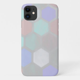 Pale Pastel Colours Honeybee Cell iPhone 11 Case