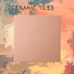 Pale Peach Ceramic Tile<br><div class="desc">Great for bathrooms, backsplash areas, and more. Pale Peach. This is a tile that matches our beautiful decorative tile with two peacocks on pale melon background (they are both saved in in the mix and match tile collection. We have a huge selection of traditional tiles as well as unique tiles...</div>