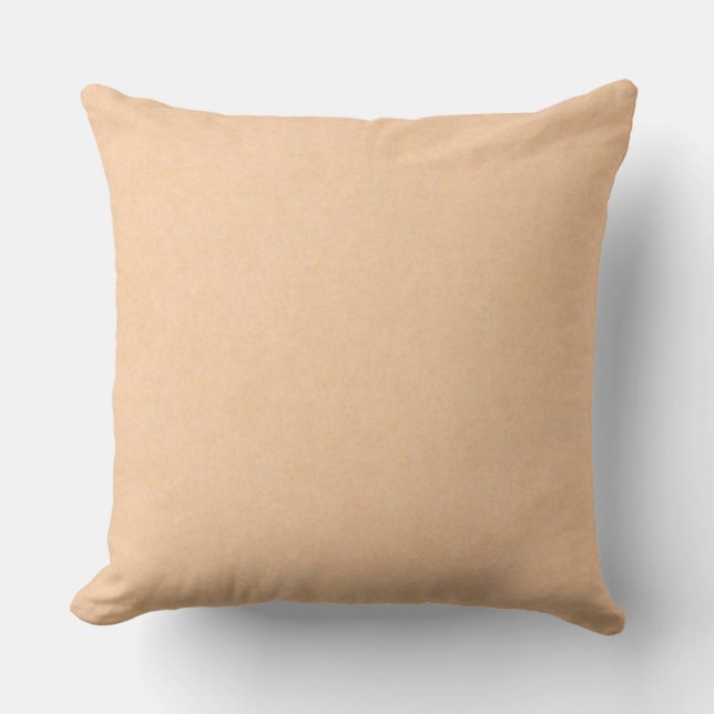 Pale Peach Throw Pillow (Front)