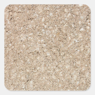 Pale Peachy Beige Cement Sidewalk Square Sticker