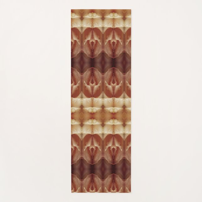 Pale Peachy Ikat 9 Yoga Mat (Front)