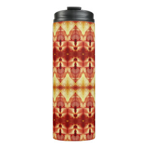 Pale Peachy Reco Ikat 3 Thermal Tumbler