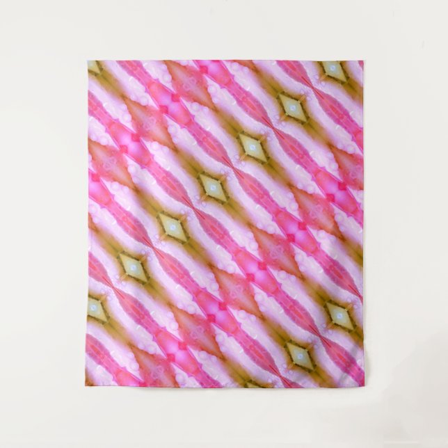 Pale Peachy x Miami Ikat  Tapestry (Front)