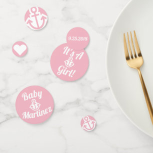 Pale Pink Anchor Customizable Confetti