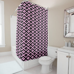Pale pink and black diamond pattern