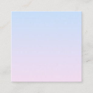 Pale Pink and Blue Gradient Background Square Business Card
