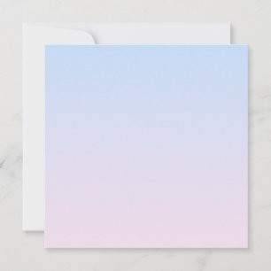 Pale Pink and Blue Gradient Background Thank You Card