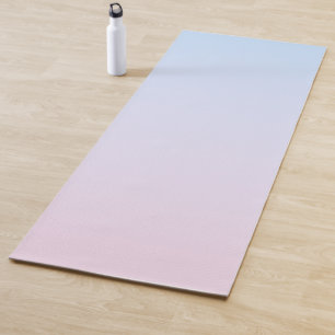 Pale Pink and Blue Gradient Background Yoga Mat