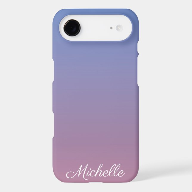 Pale pink and blue gradient ombre (Back)