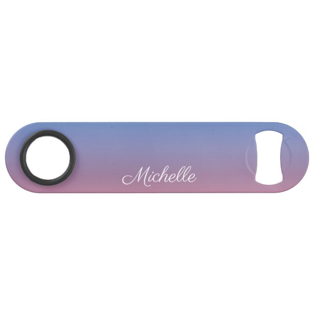 Pale pink and blue gradient ombre bar key (Front (Horizontal))