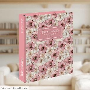 Pale Pink and Gold Chic Monogram Wedding Gift Binder