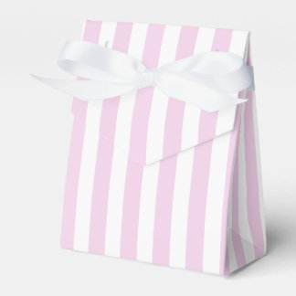 Pale pink and white candy stripes favor box