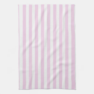 Pale pink and white candy stripes kitchen towel